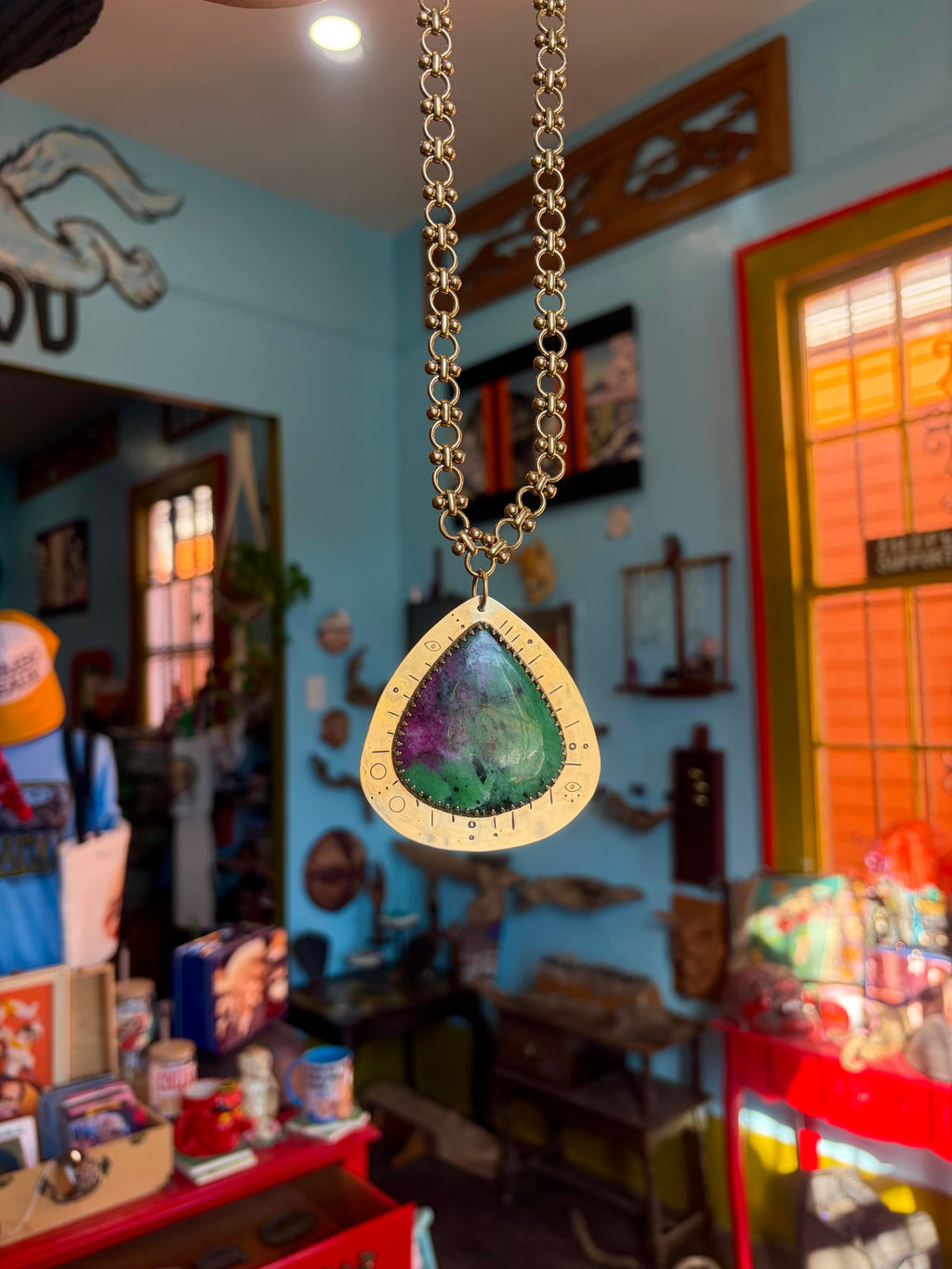 Ruby Zoisite Heartforge Talisman