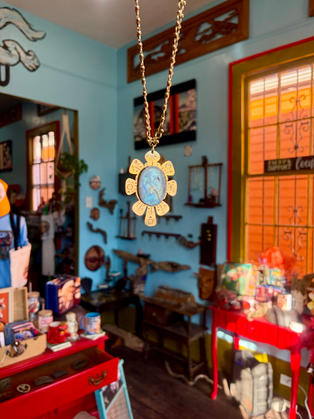 Imperfect Light Rainbow Moonstone Necklace