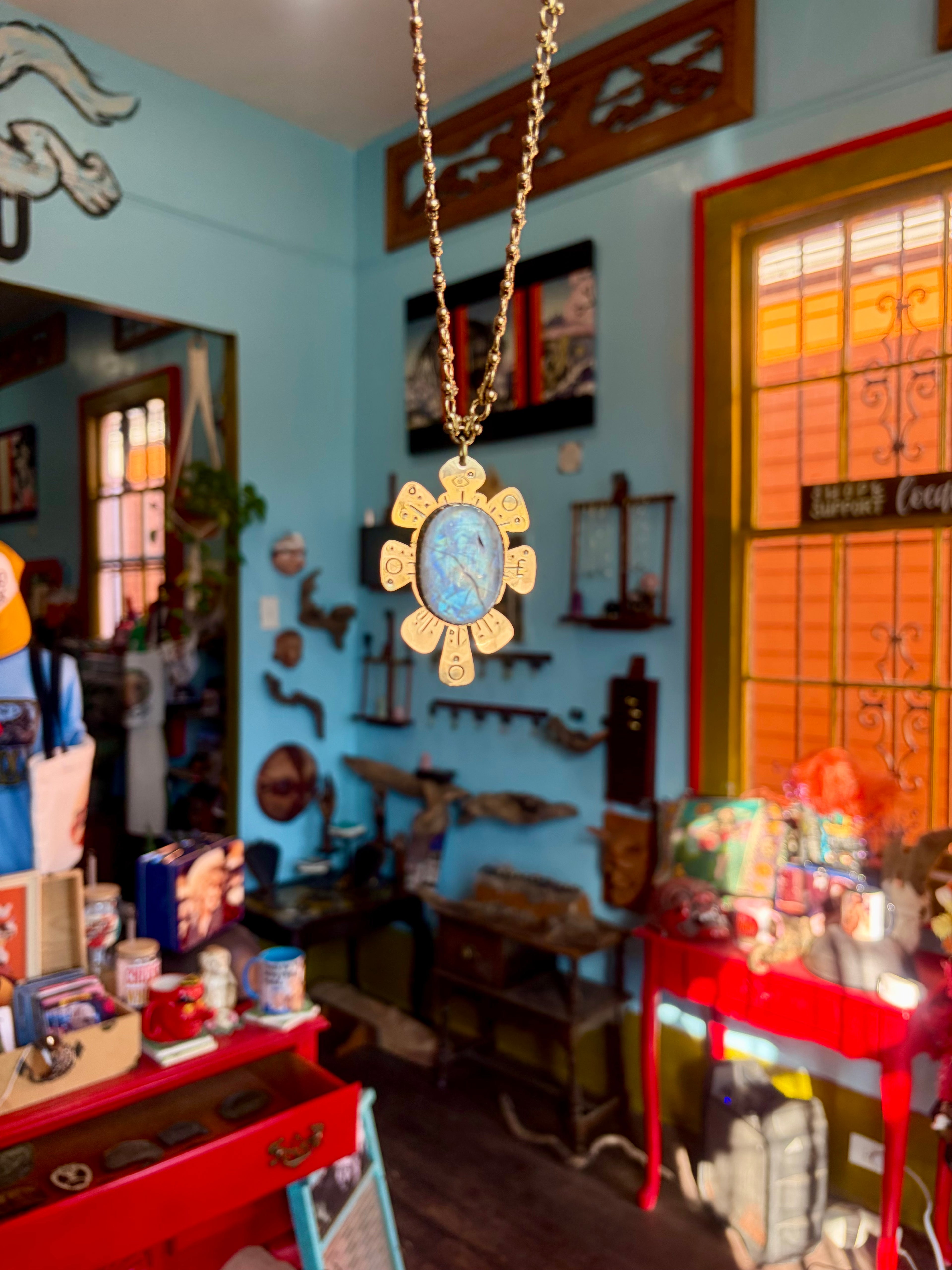 Imperfect Light Rainbow Moonstone Necklace