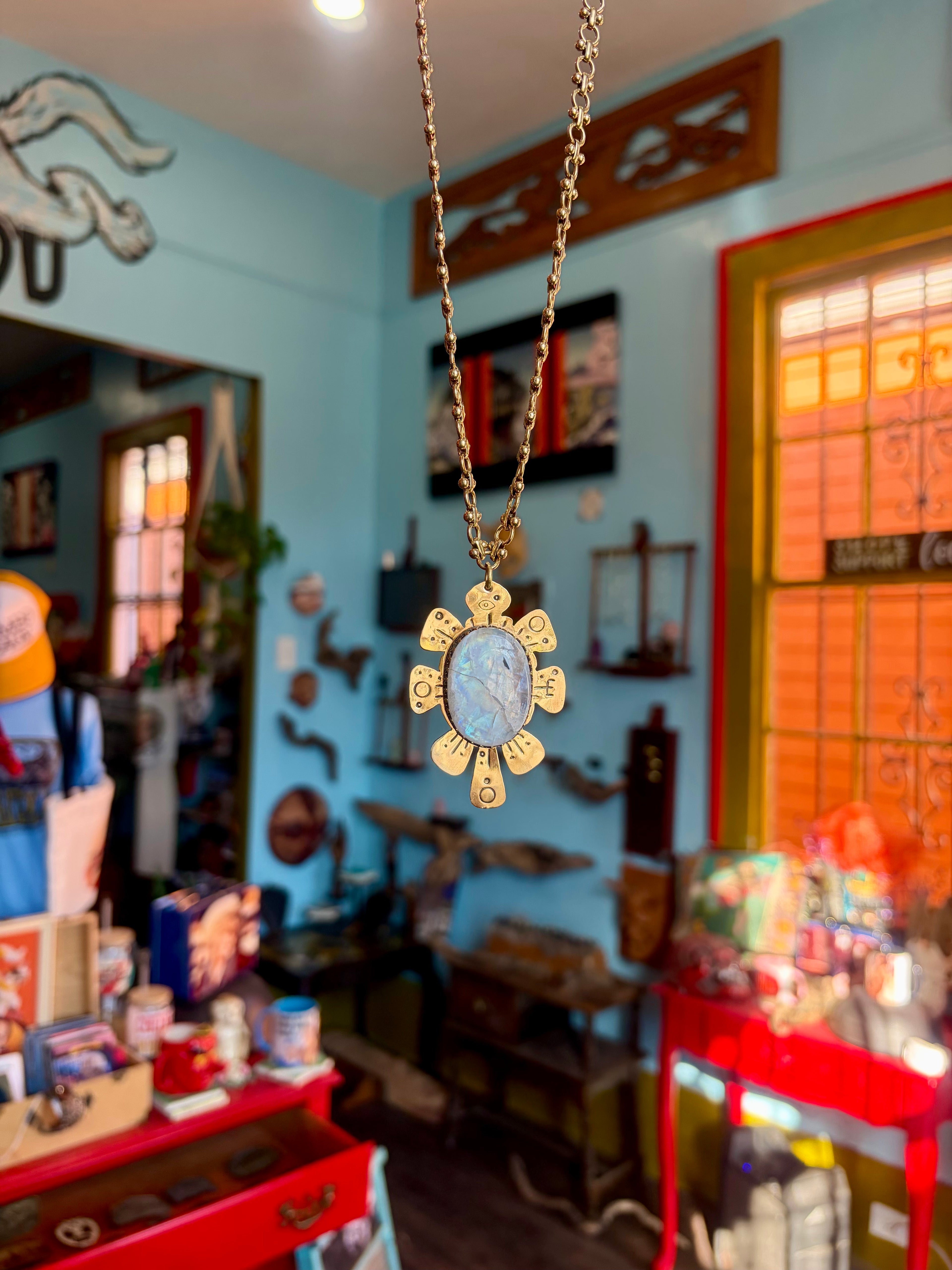 Imperfect Light Rainbow Moonstone Necklace