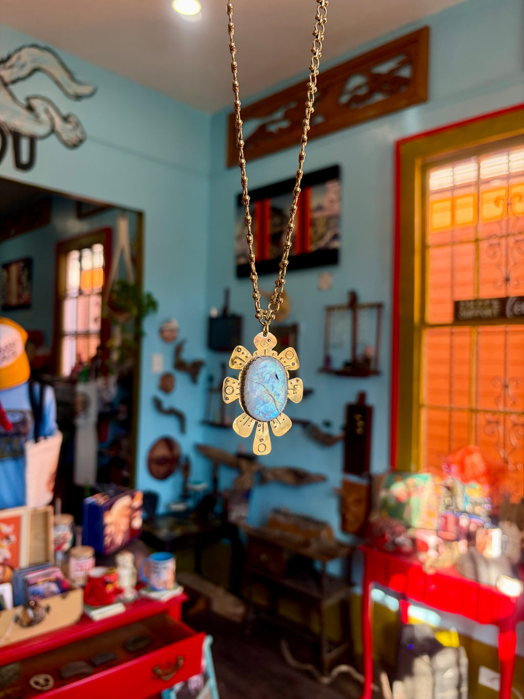 Imperfect Light Rainbow Moonstone Necklace
