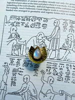 Rainbow Moonstone Wings Ring