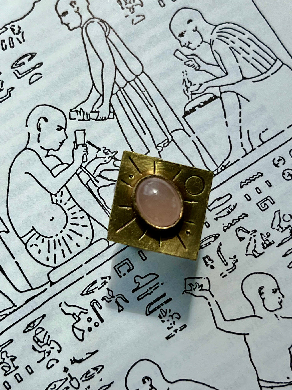 Rose Quartz Say Love Ring