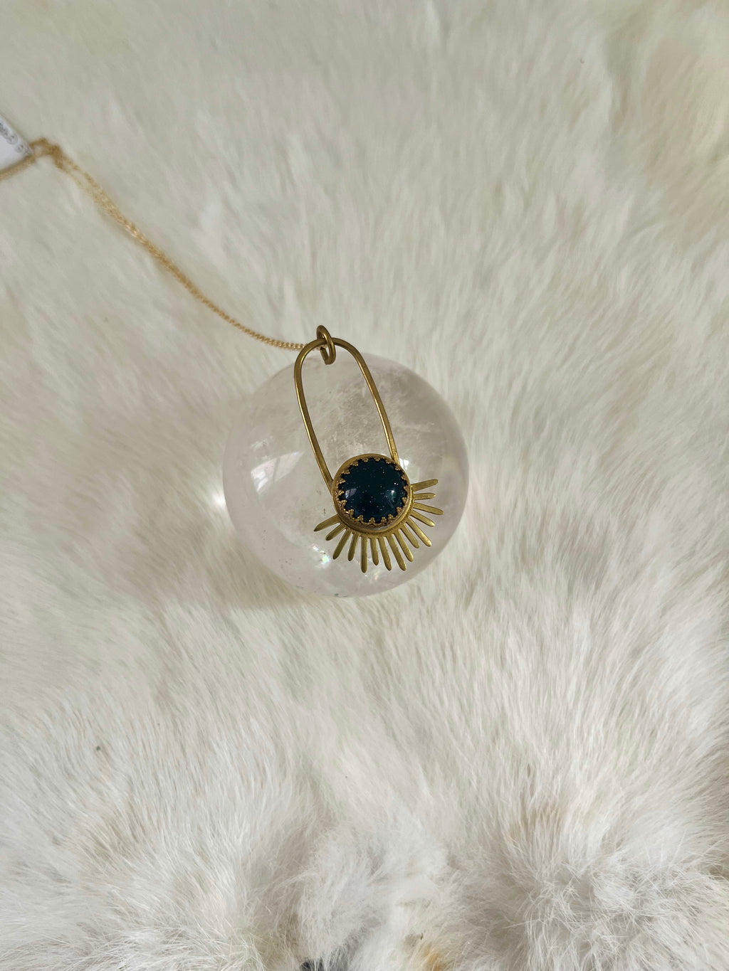 Blue Goldstone Aten Sundrop Necklace First Light