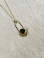 Blue Goldstone Aten Sundrop Necklace First Light