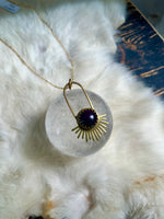Garnet Aten Sundrop Necklace