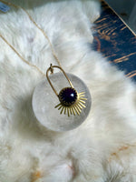 Garnet Aten Sundrop Necklace
