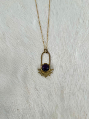 Garnet Aten Sundrop Necklace