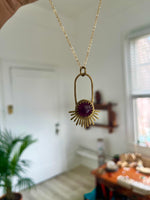 Garnet Aten Sundrop Necklace