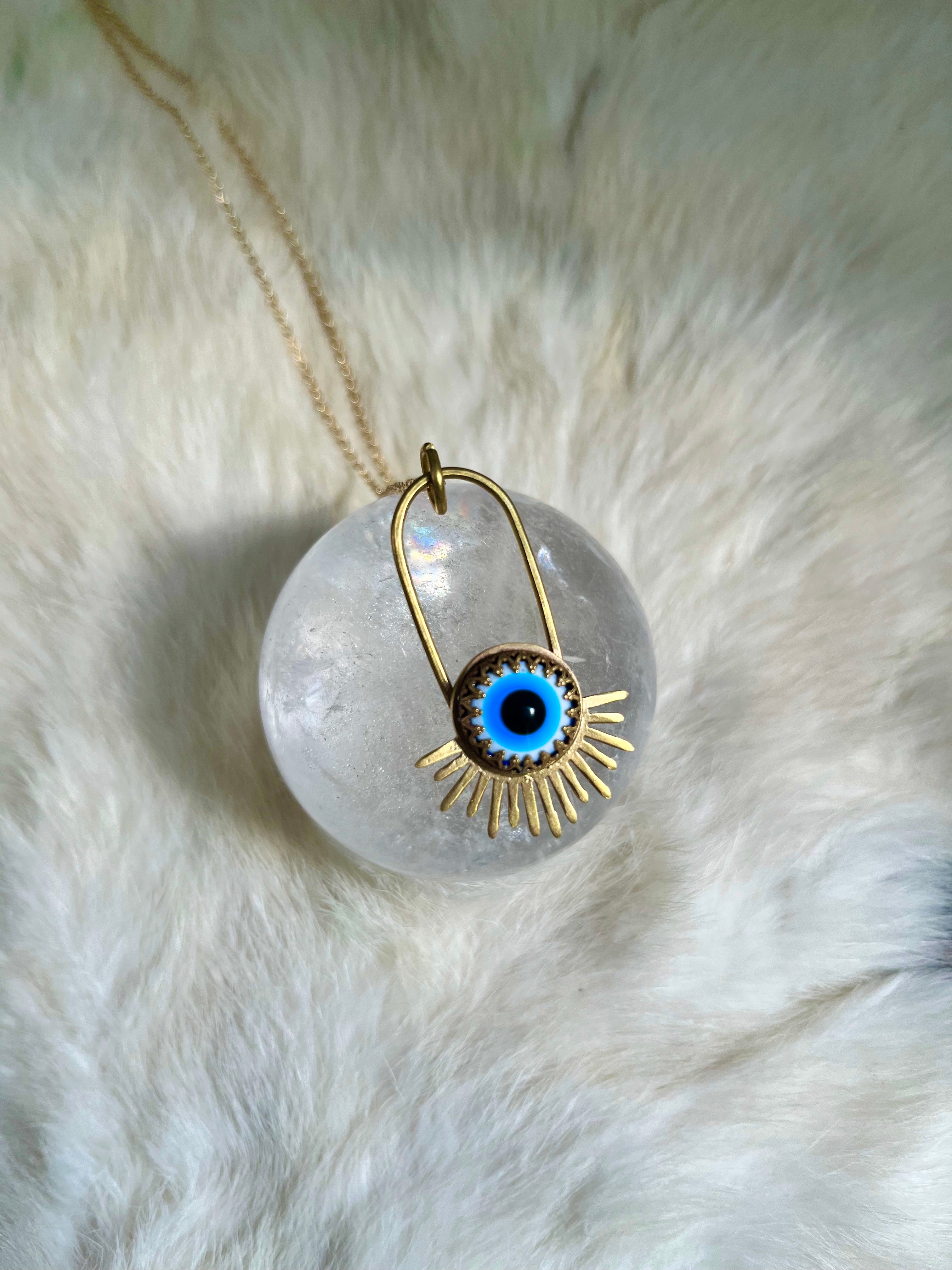 Nazar/ Evil Eye Aten Sundrop Necklace First Light