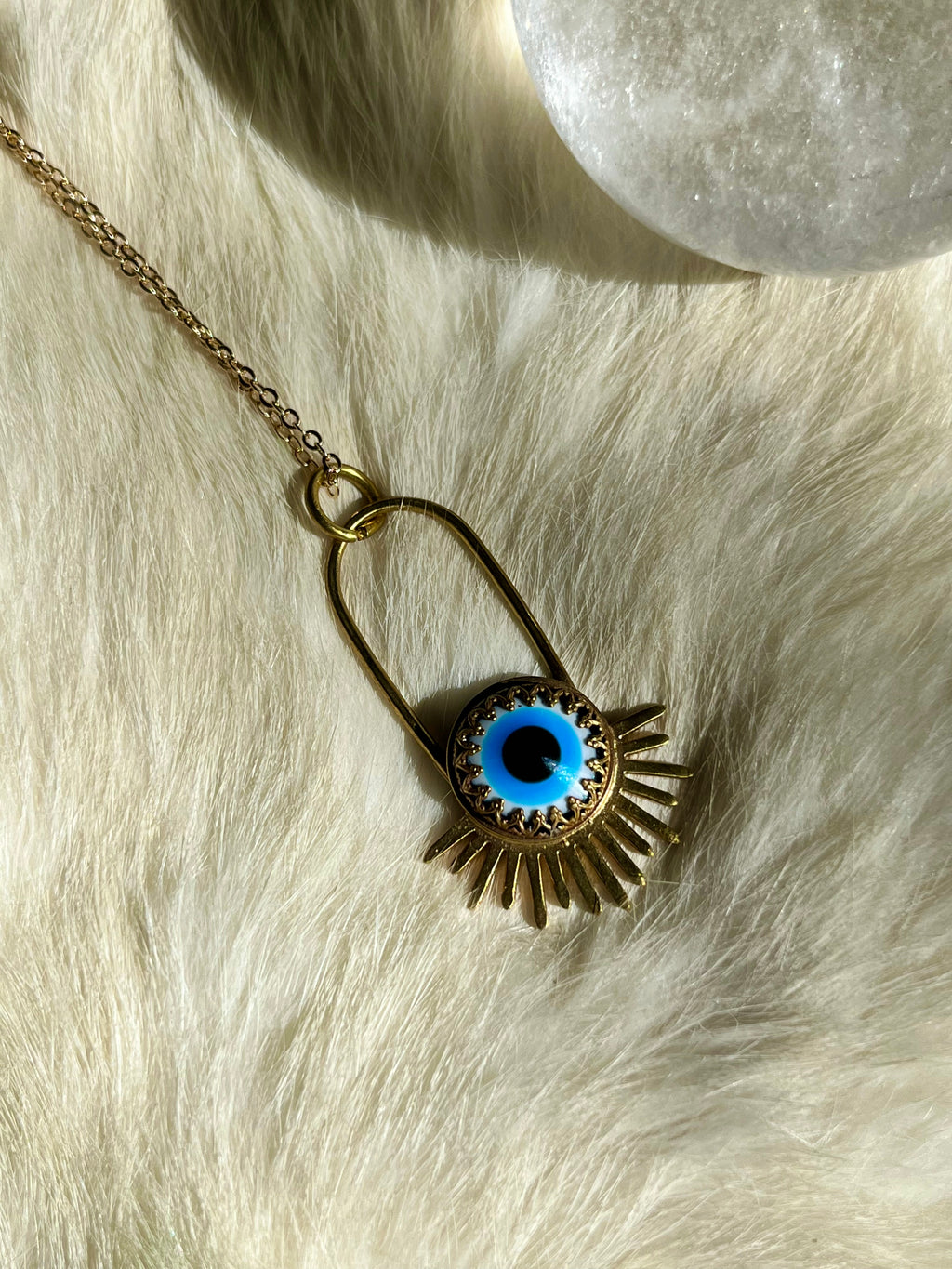 Nazar/ Evil Eye Aten Sundrop Necklace First Light