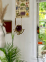 Garnet Aten Sundrop Necklace