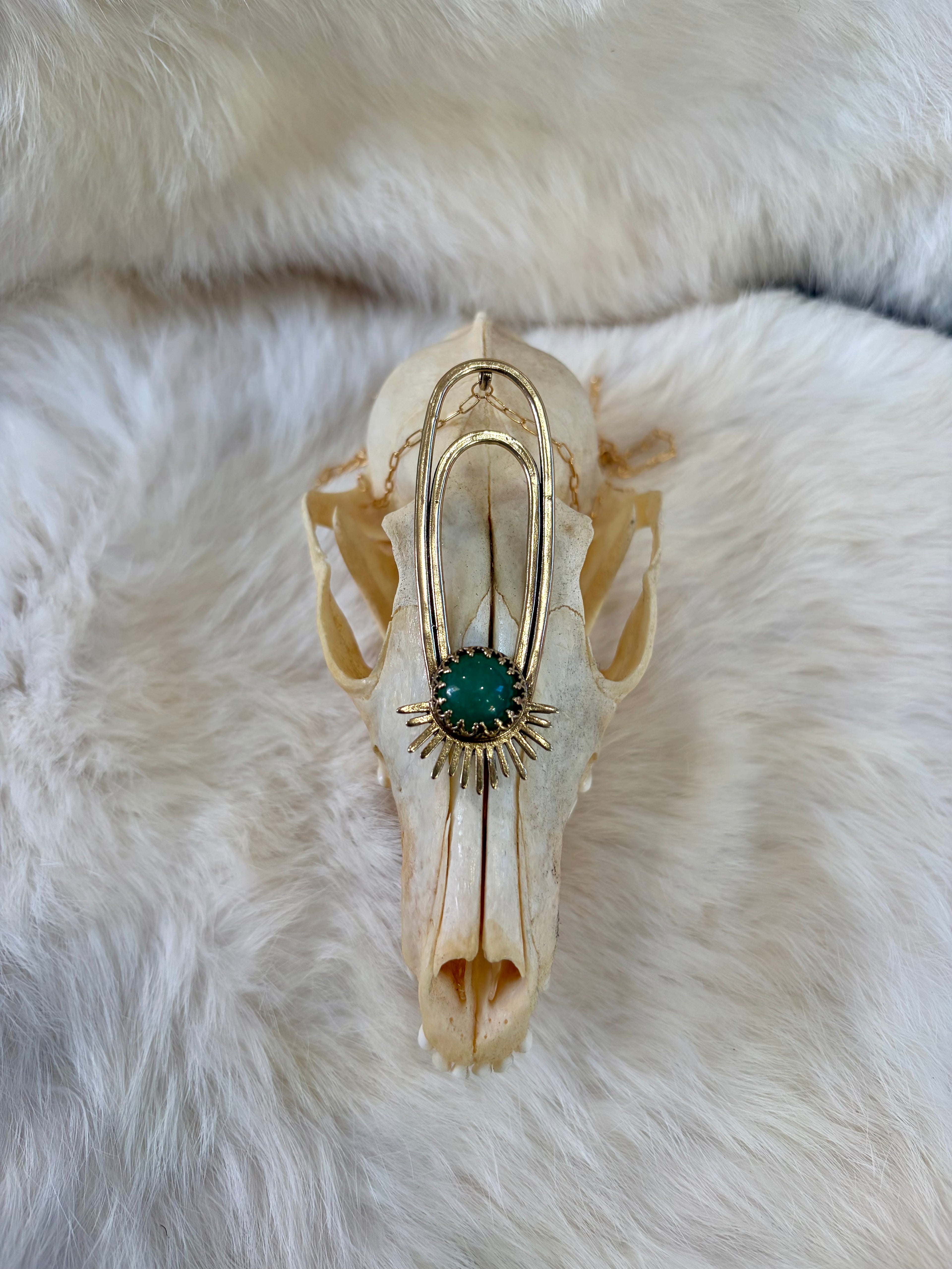 Green Aventurine Aten Sundrop Necklace Solar Seed