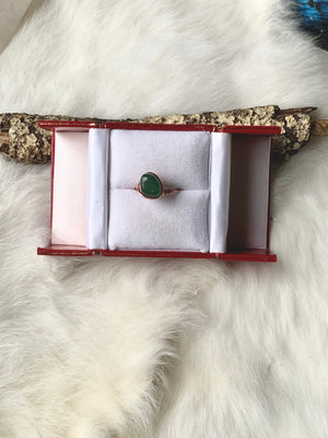 Aventurine Wrapped Copper Ring