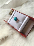 Rounded Turquoise Copper Ring