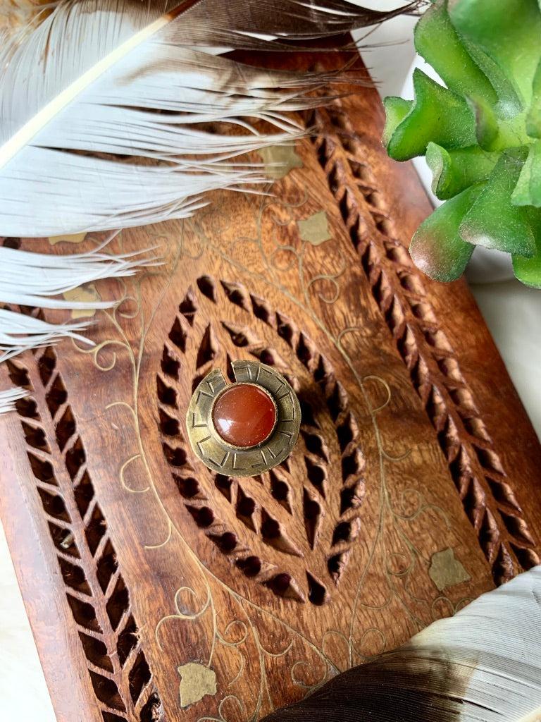 Carnelian Sunburst Ring