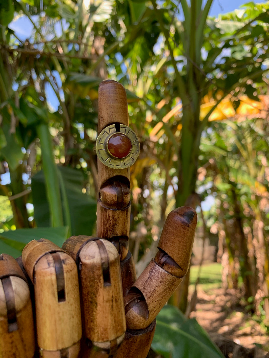 Carnelian Sunburst Ring