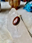 Mahogany Obsidian Georgian Inspired Necklace