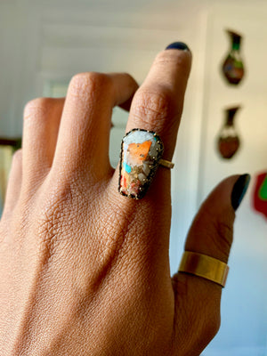 Is it Halloween Yet? Coffin Mohave Copper Turquoise Ring