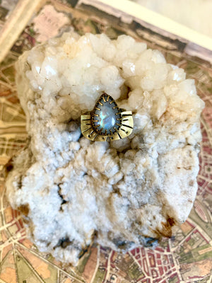 Blessed Be Moonstone Ring