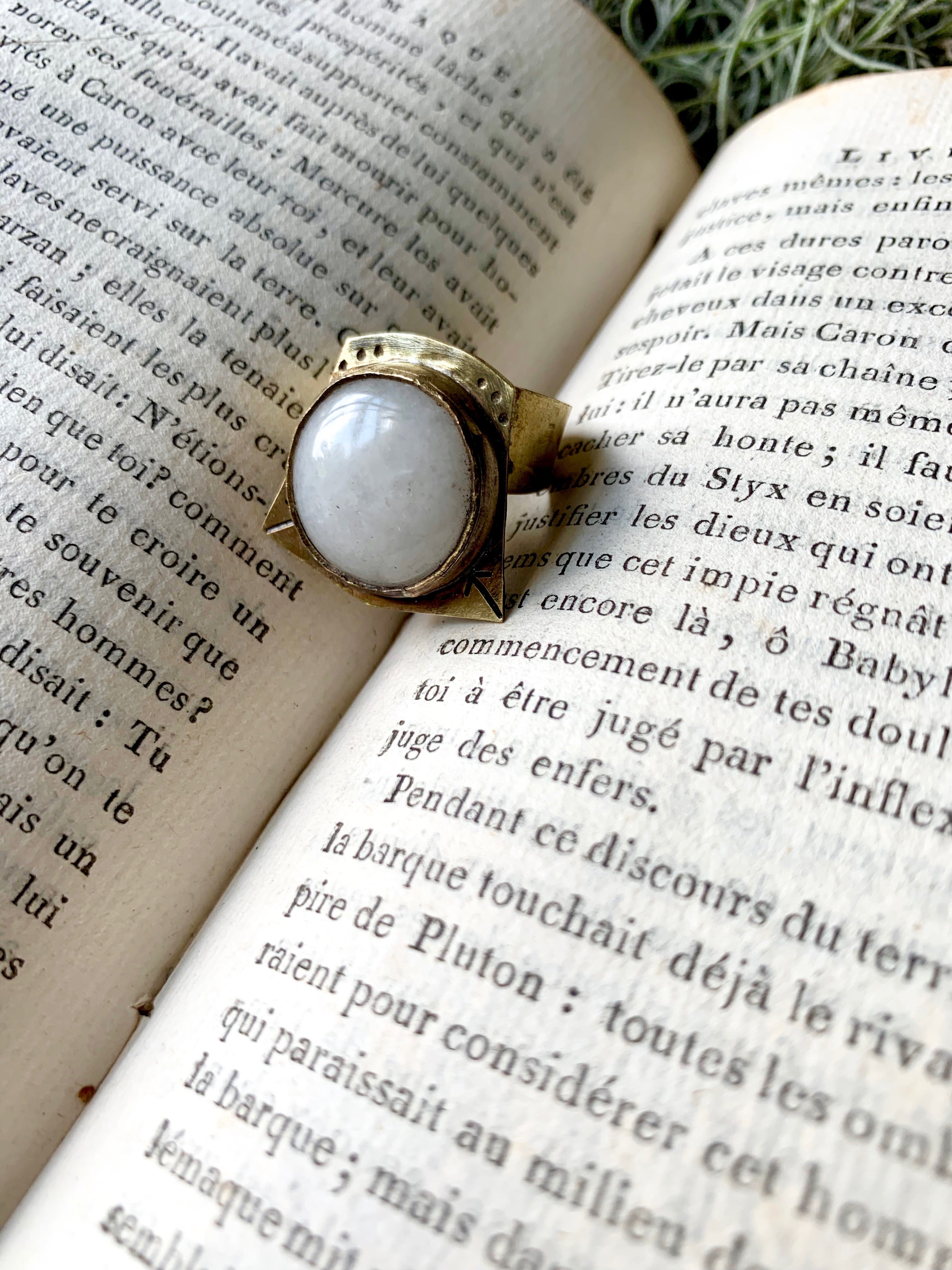White Agate As Within Ring