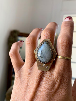 Pick Your Poison Moss Agate Ring