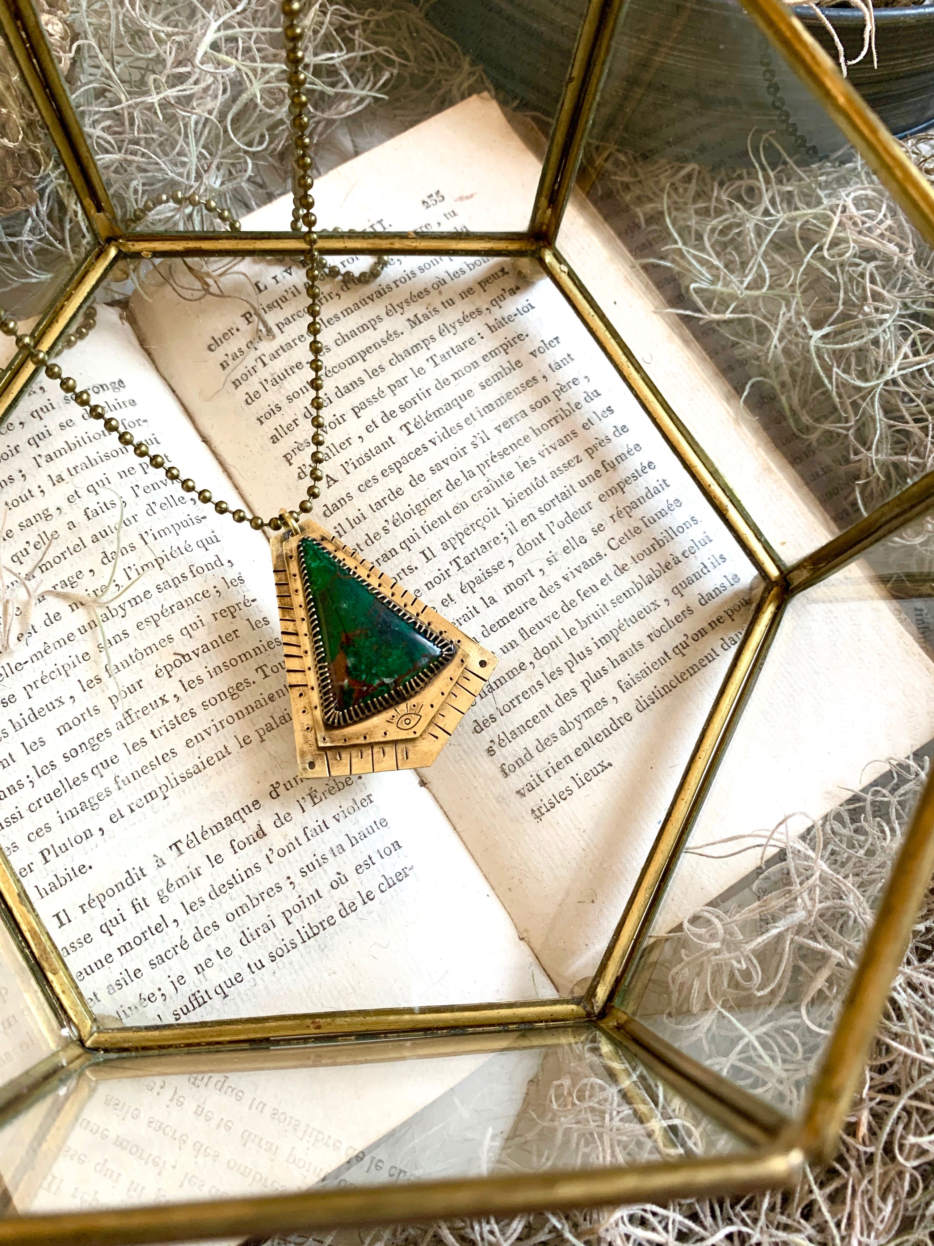 Seek Within Double Deck Chrysocolla Necklace