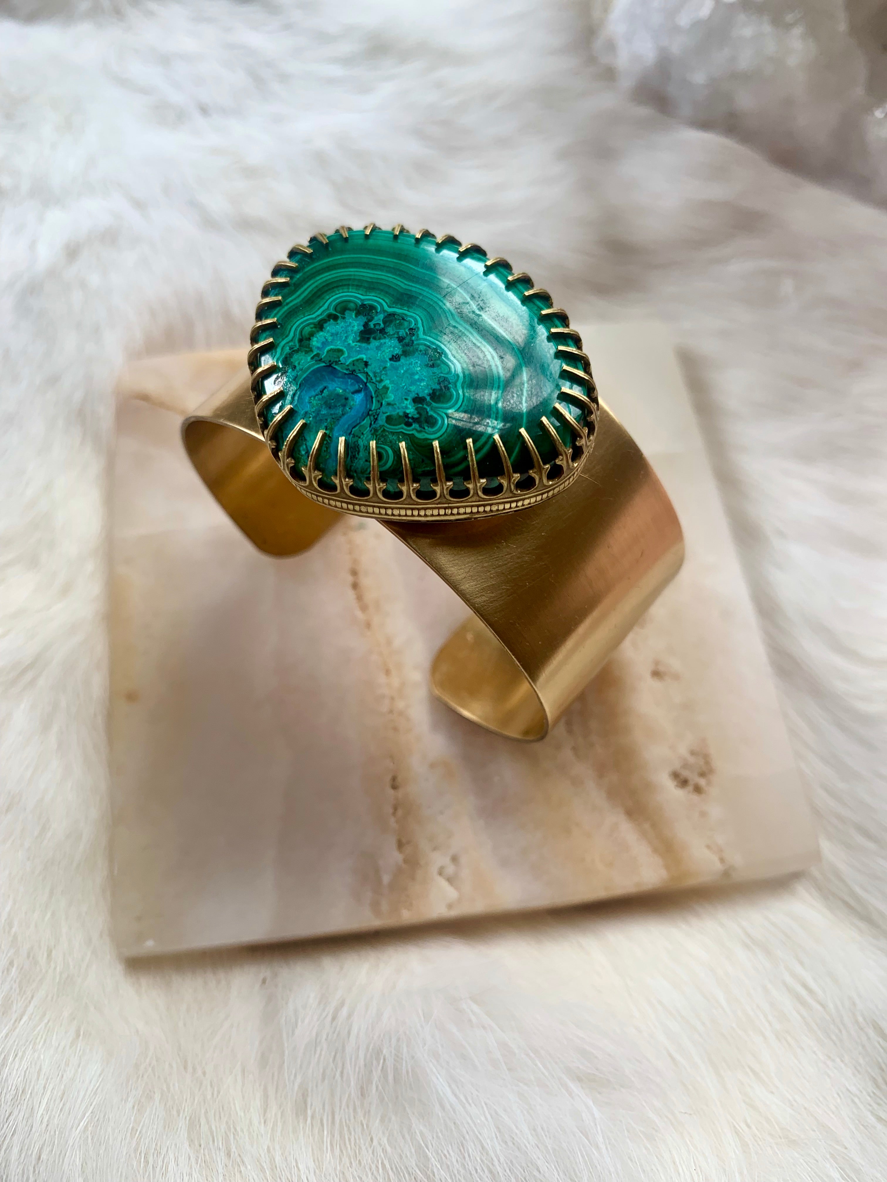 Malachite Chrysocolla Cuff