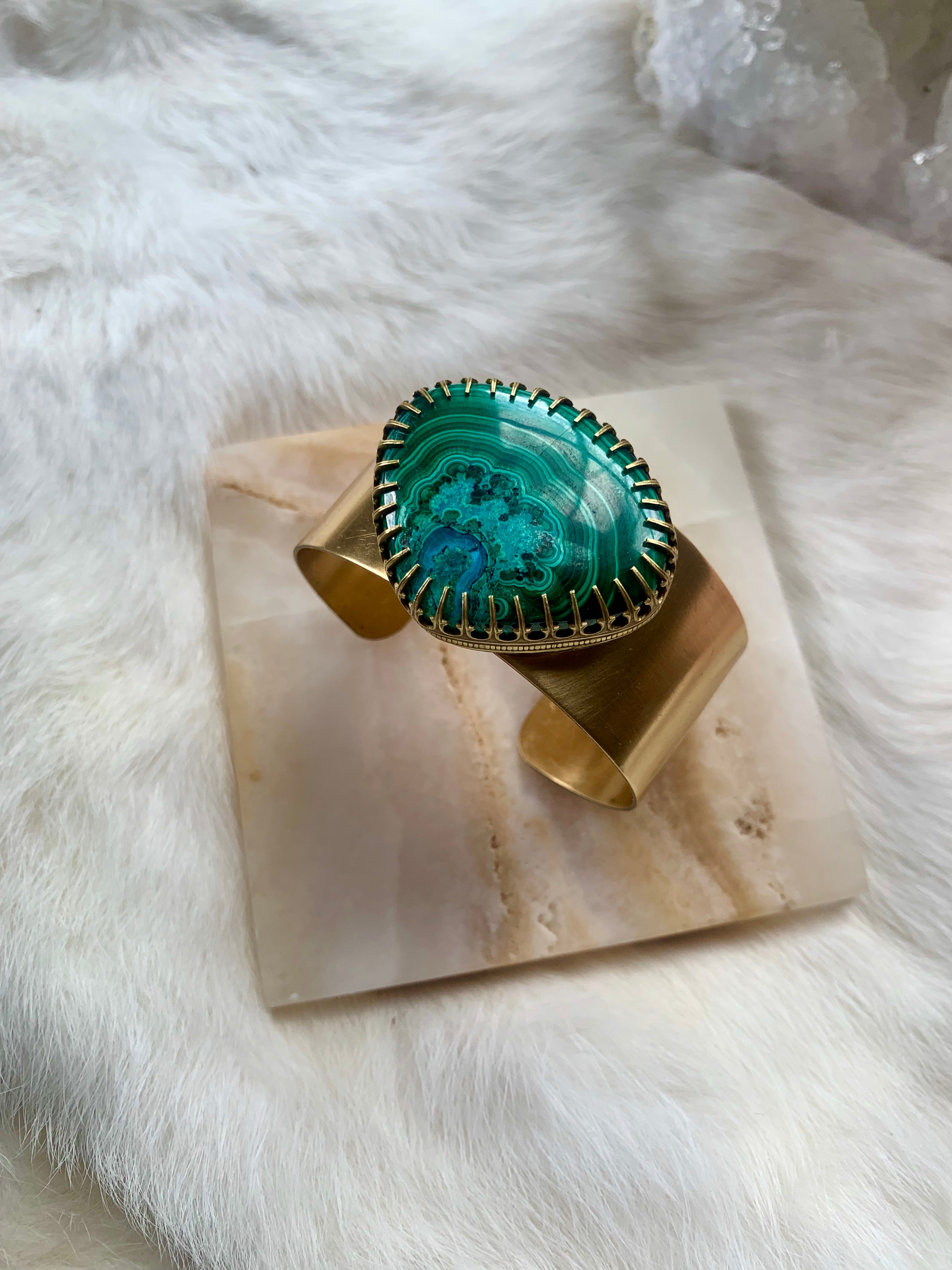 Malachite Chrysocolla Cuff