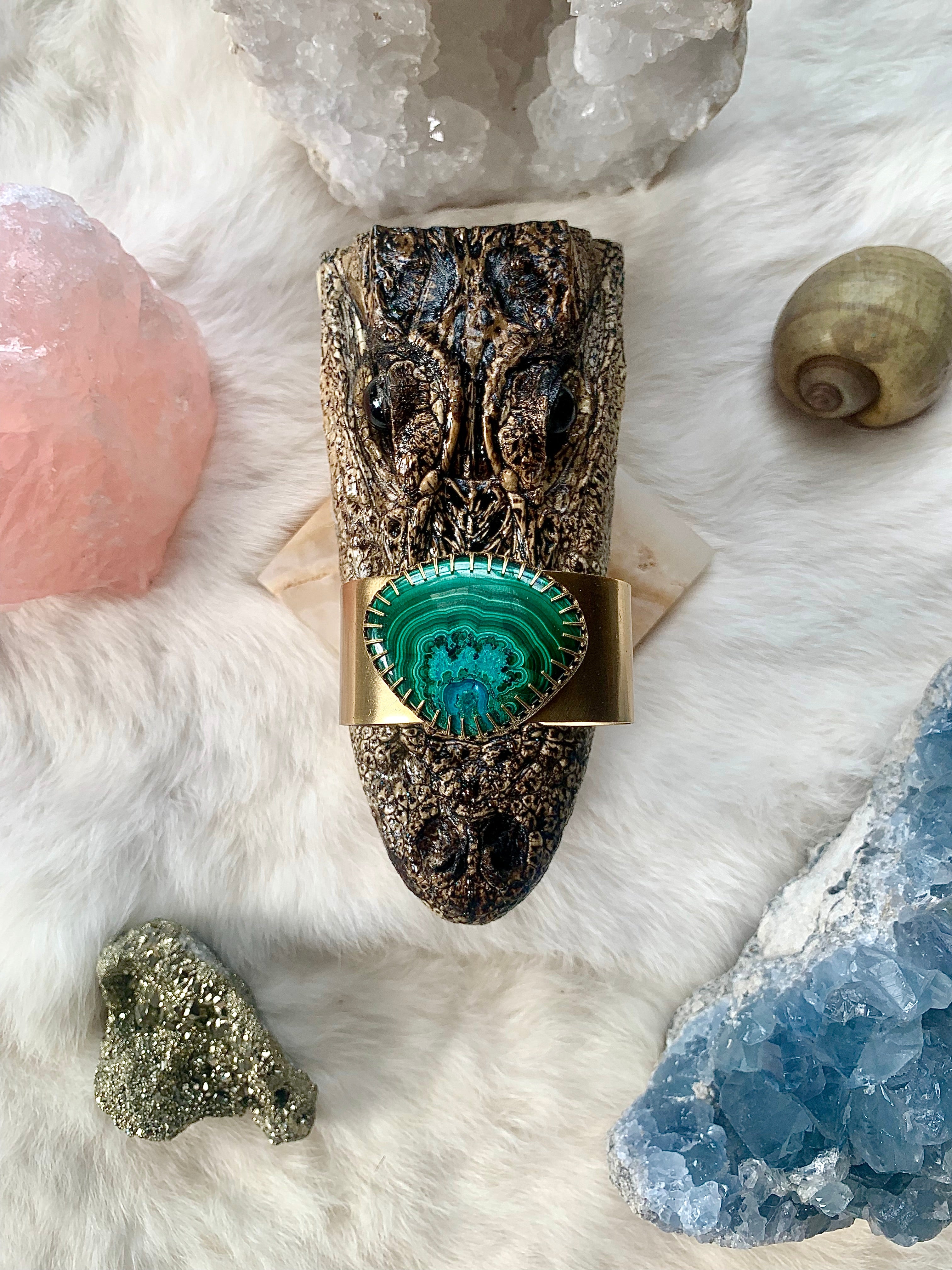 Malachite Chrysocolla Cuff