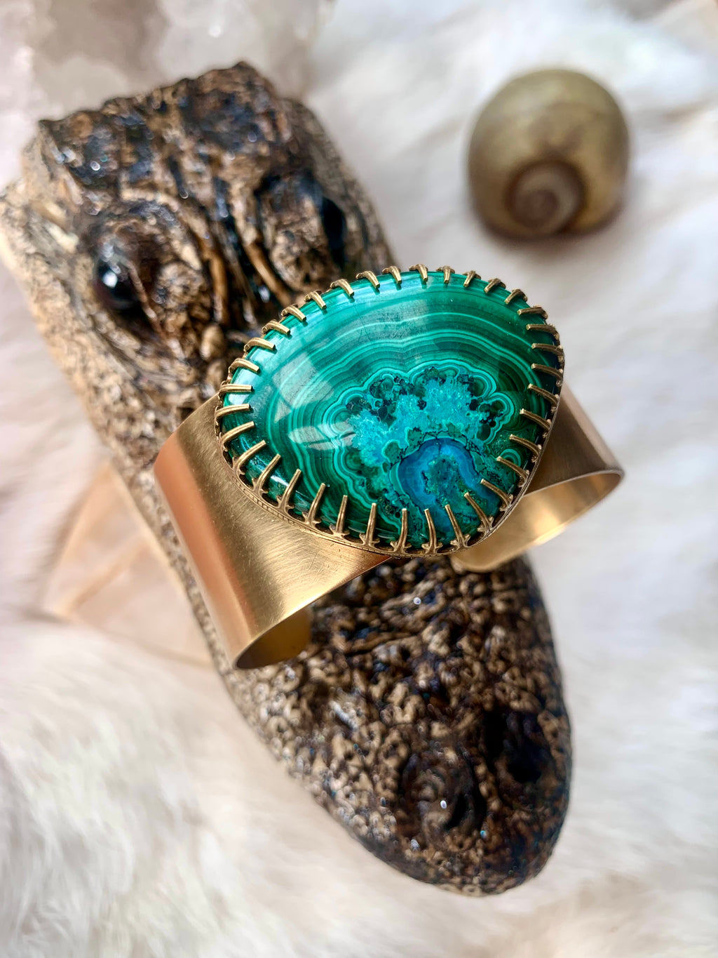 Malachite Chrysocolla Cuff