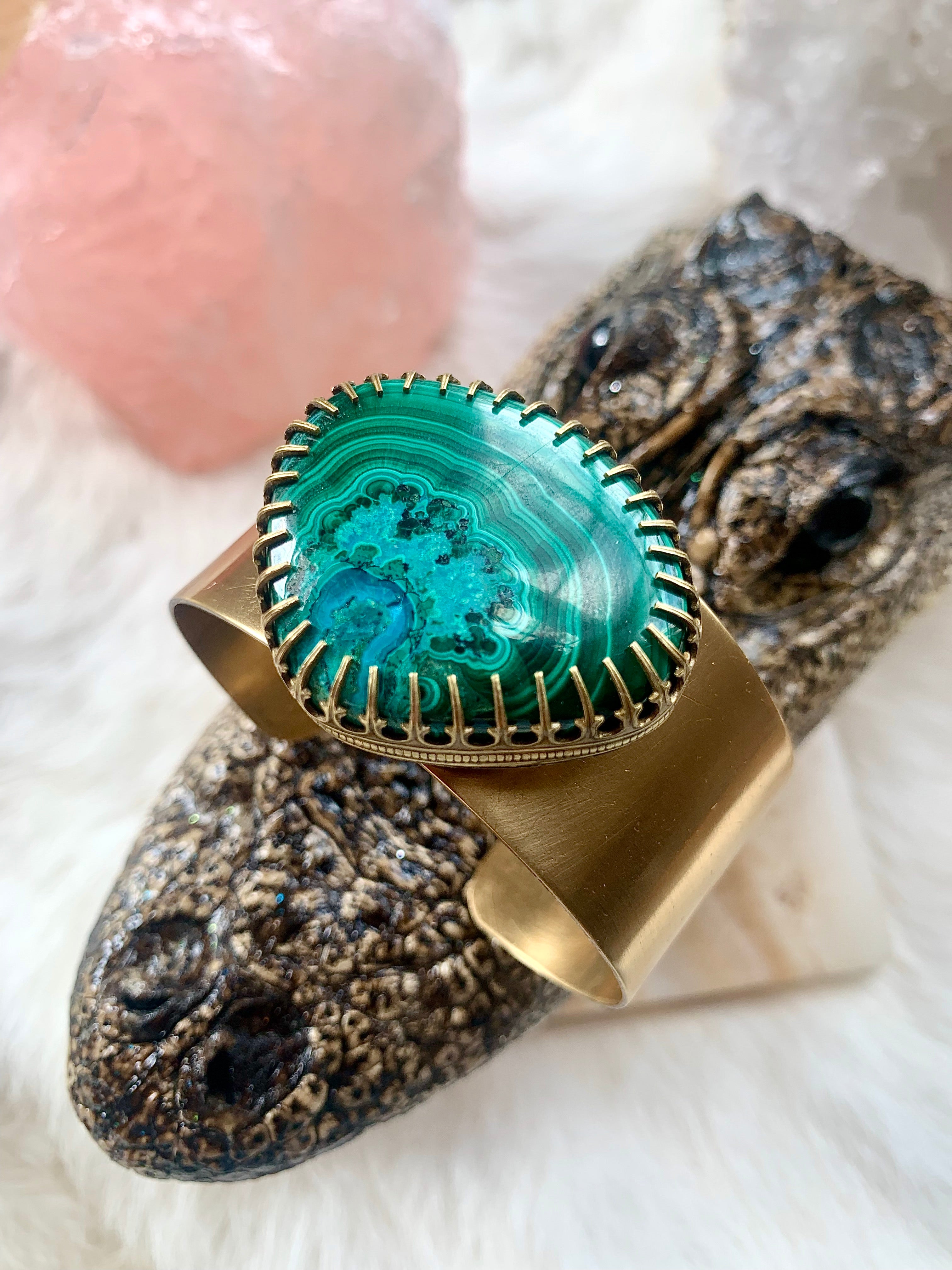 Malachite Chrysocolla Cuff