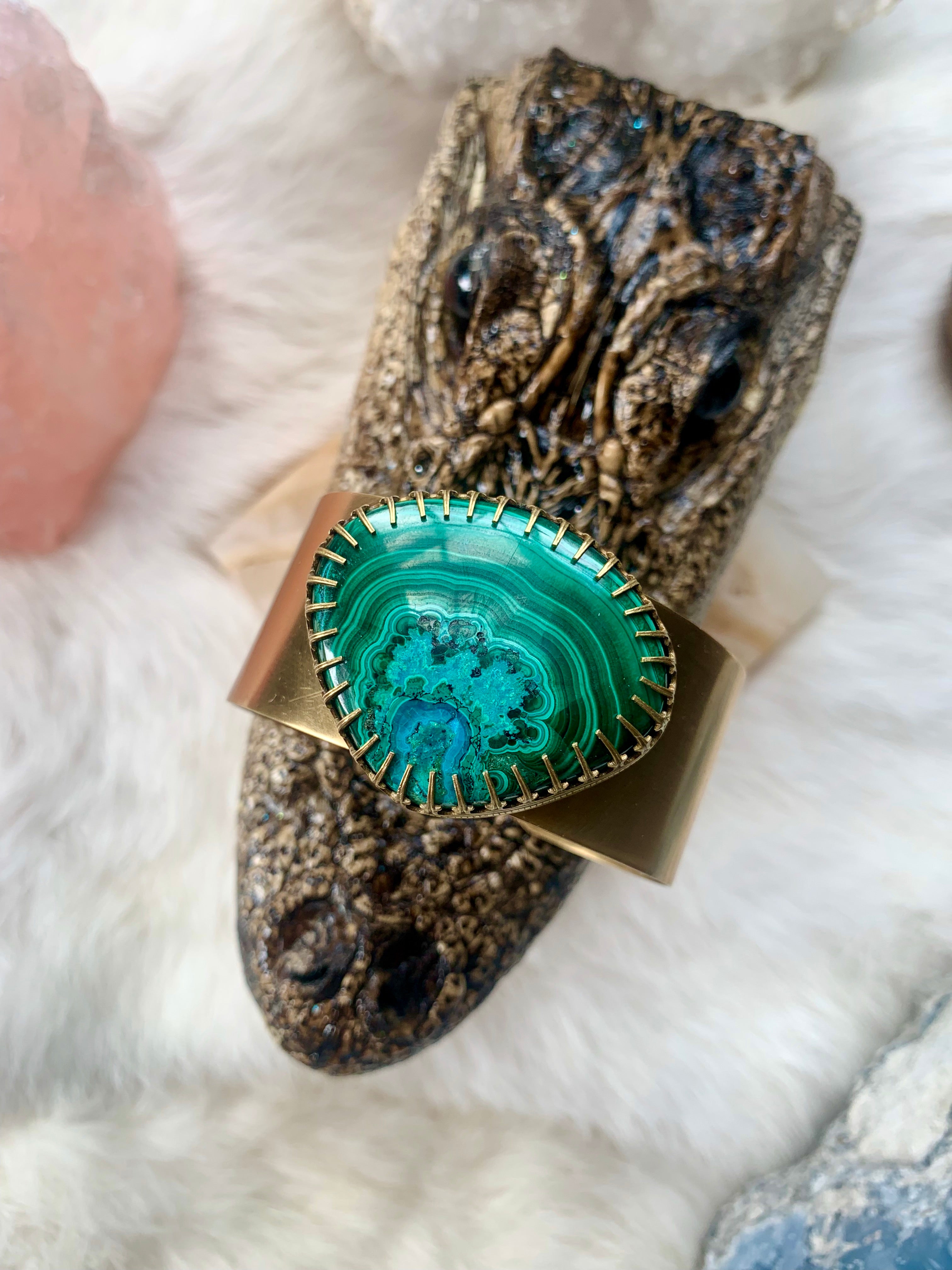 Malachite Chrysocolla Cuff