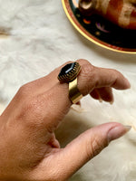 Black Onyx Faceted Ring (Made to Order)