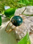 Moss Agate Abundance Bangle