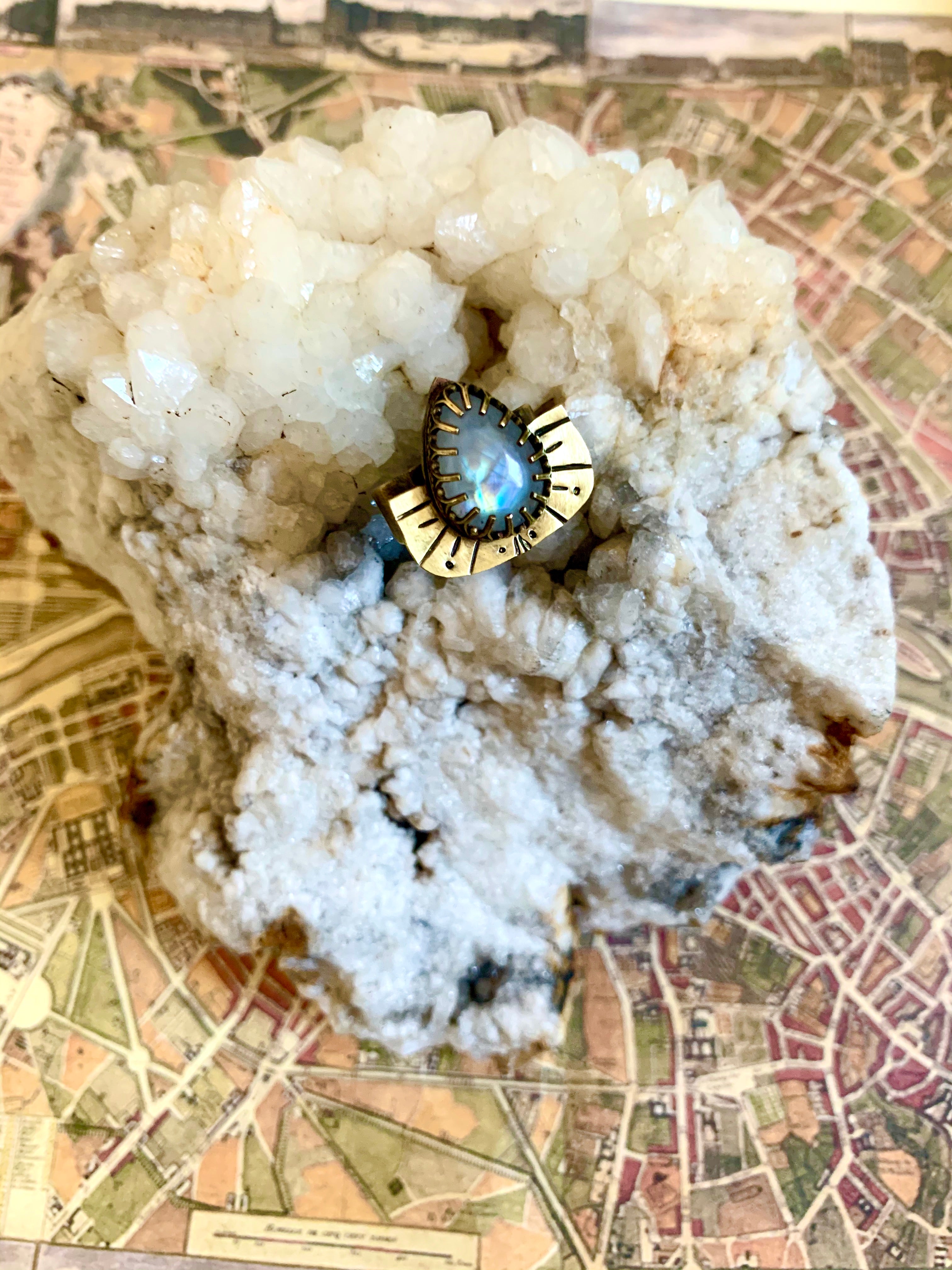 Blessed Be Moonstone Ring