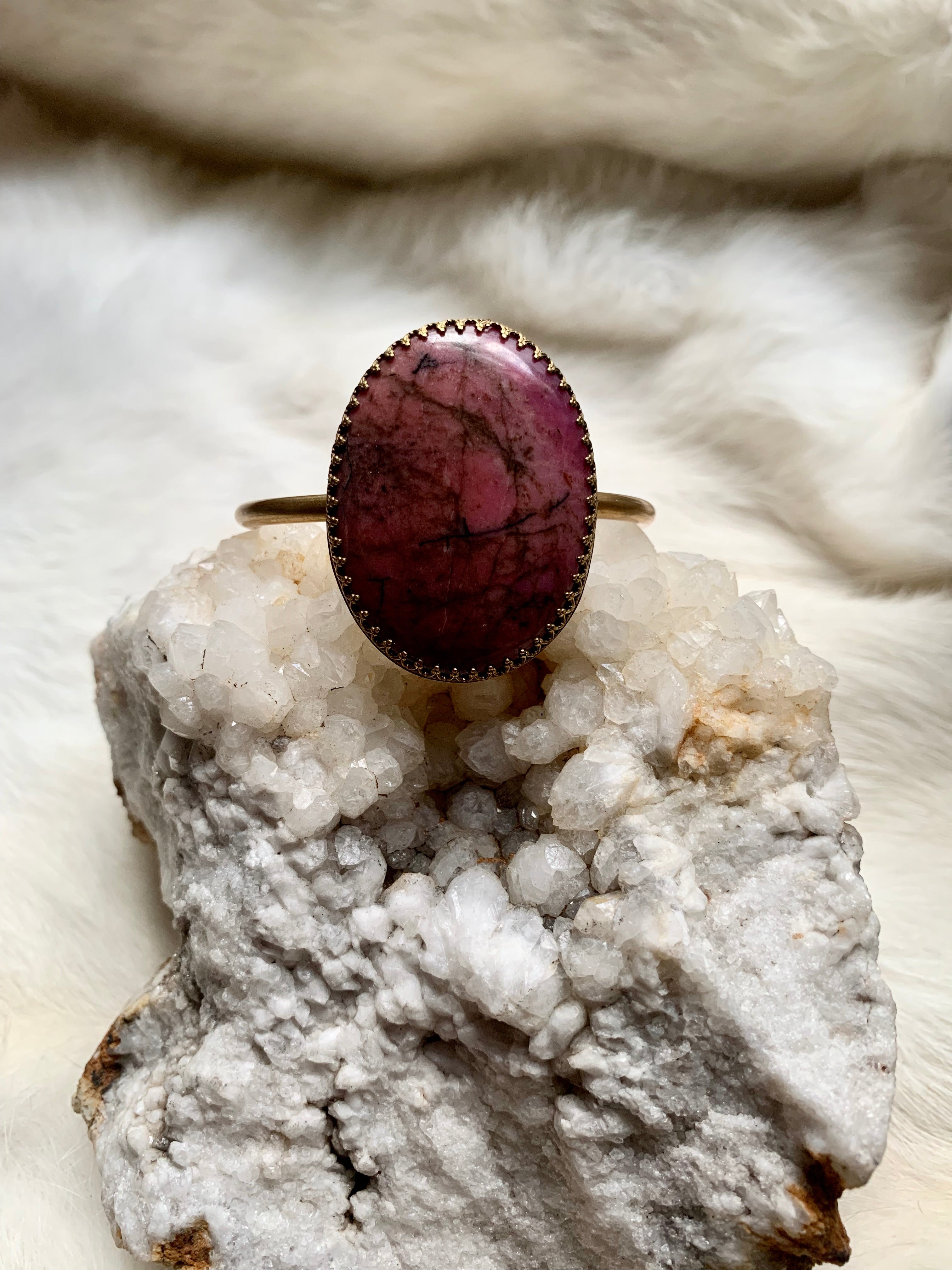 Rhodonite Fire and Earth Cuff