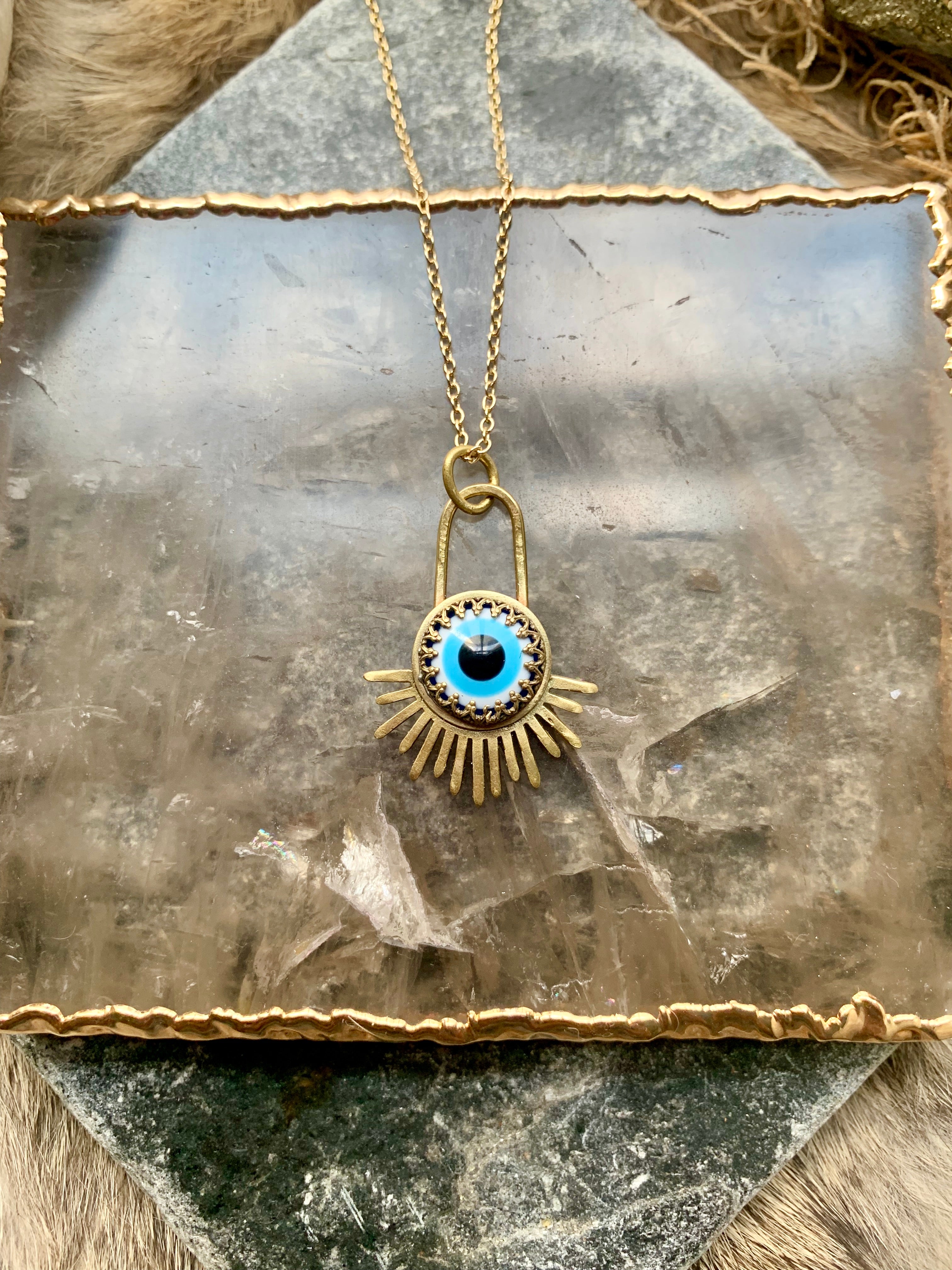 Evil Eye Aten Sundrop Necklace