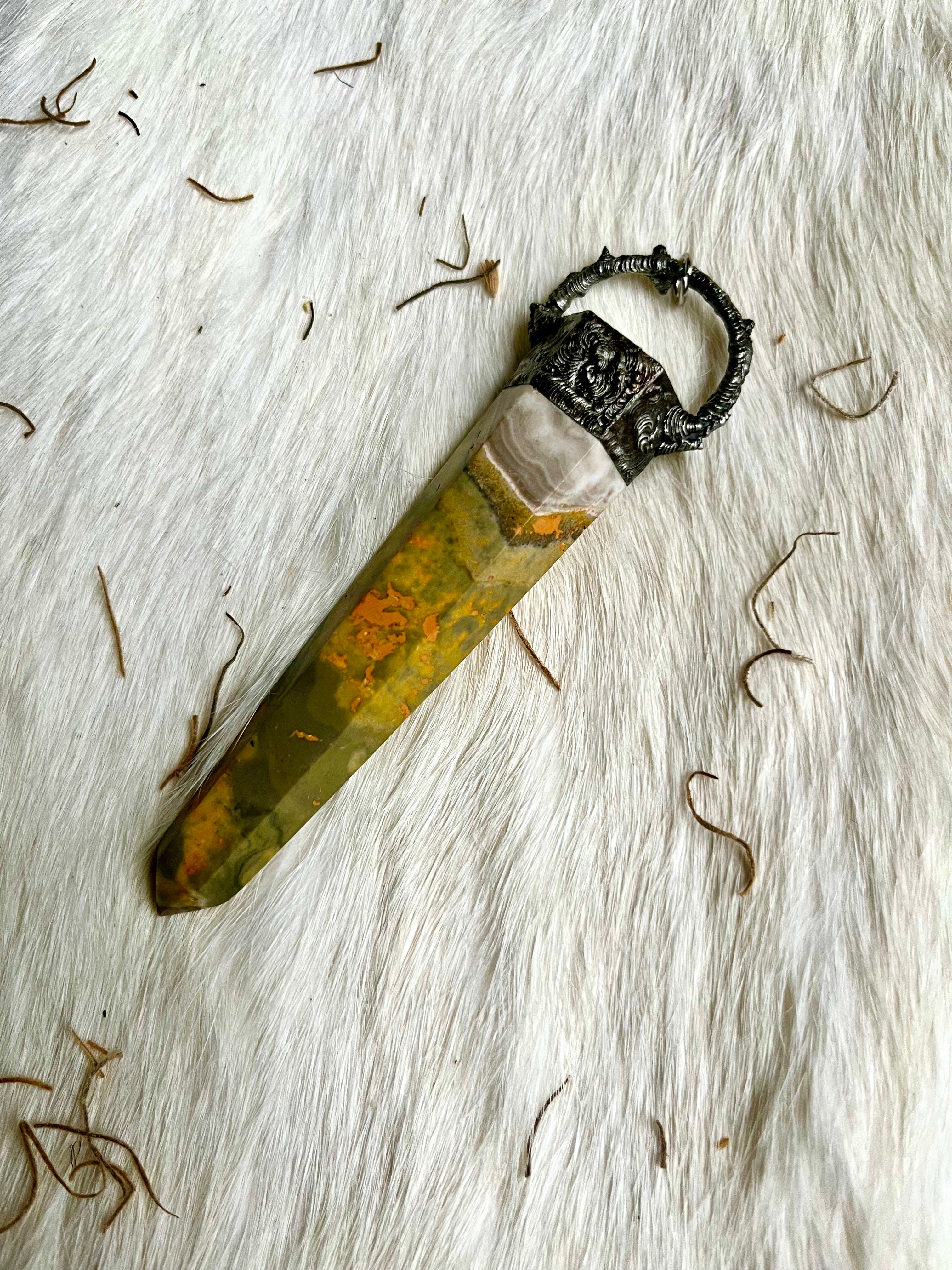 Bumblebee Jasper Obelisk Talisman