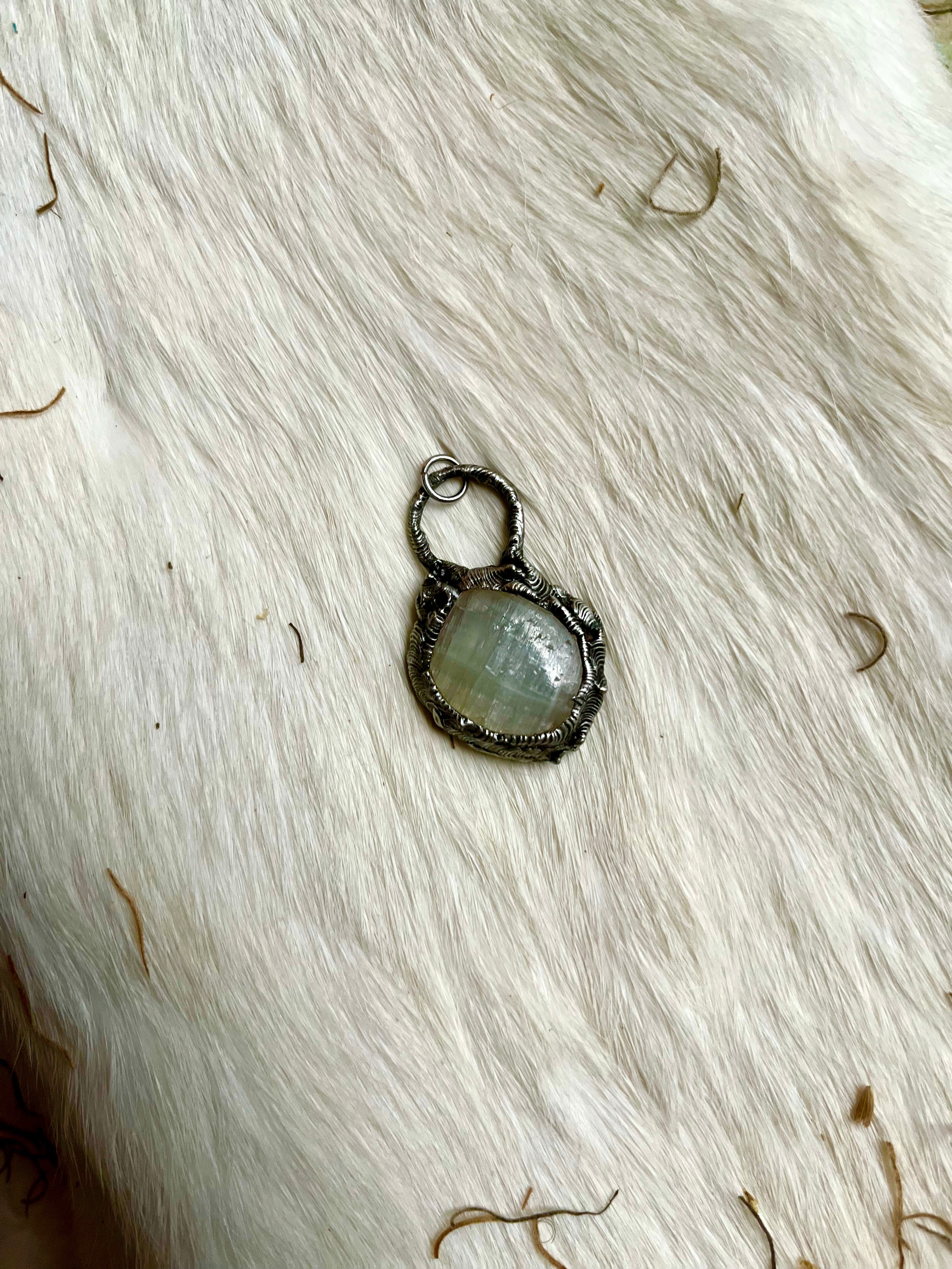 Green Calcite Balance and Release Necklace