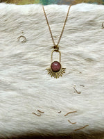 Rose Quartz Aten Sundrop Necklace First Light