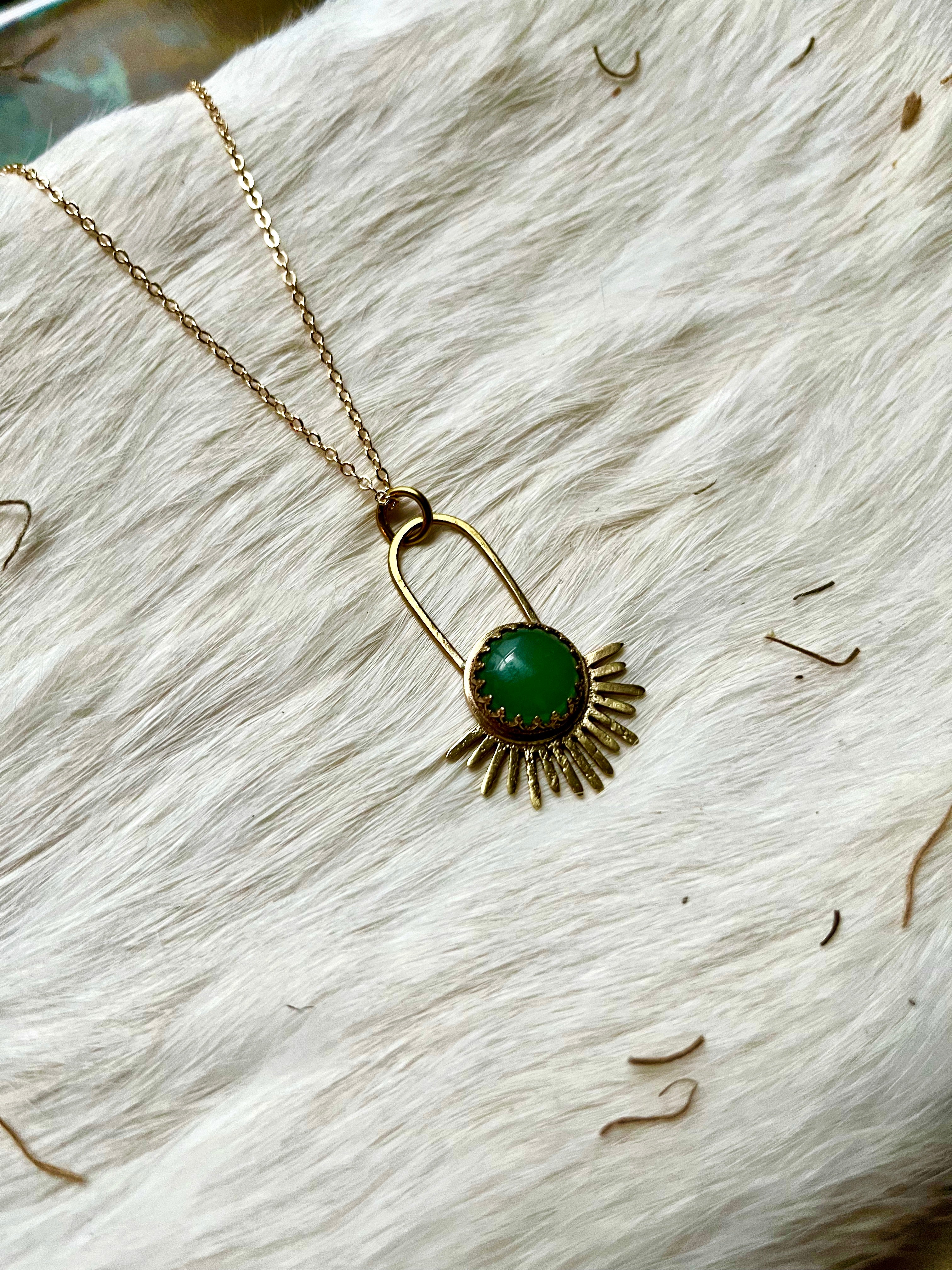 Green Aventurine Aten Sundrop Necklace First Light