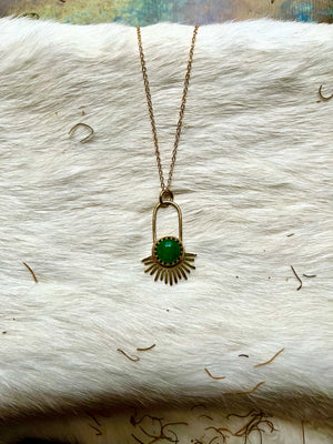 Emerald Aten Sundrop Necklace
