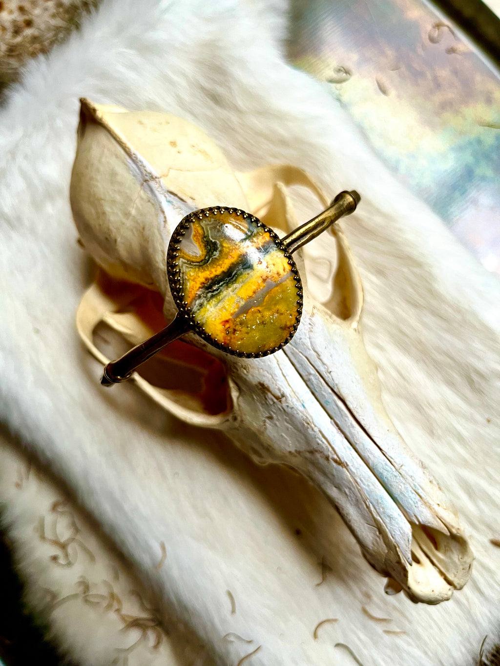 Bumblebee Jasper Bamboo Cuff