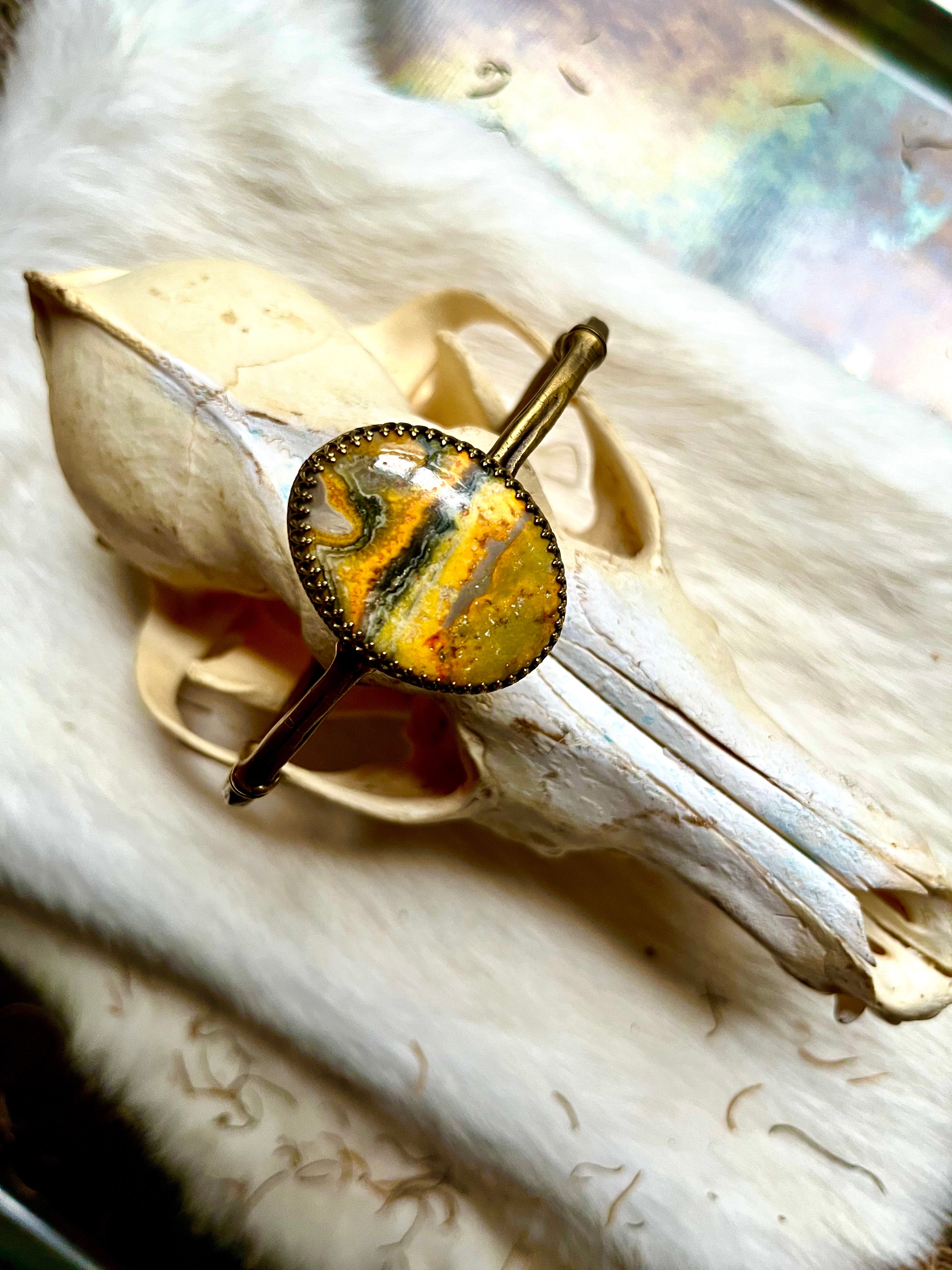 Bumblebee Jasper Bamboo Cuff