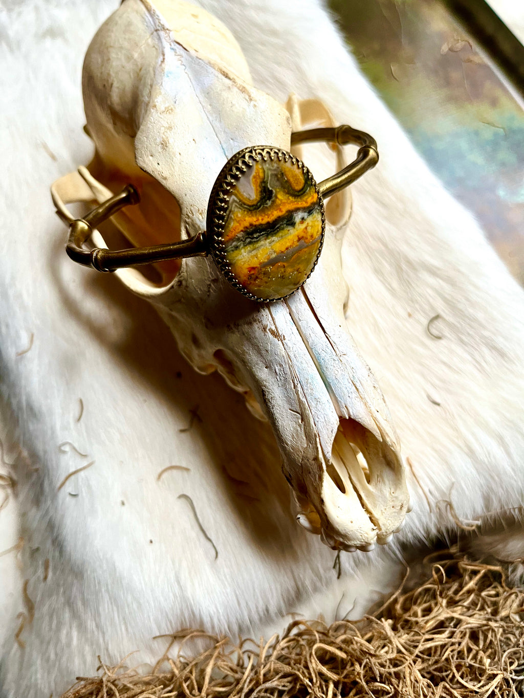 Bumblebee Jasper Bamboo Cuff
