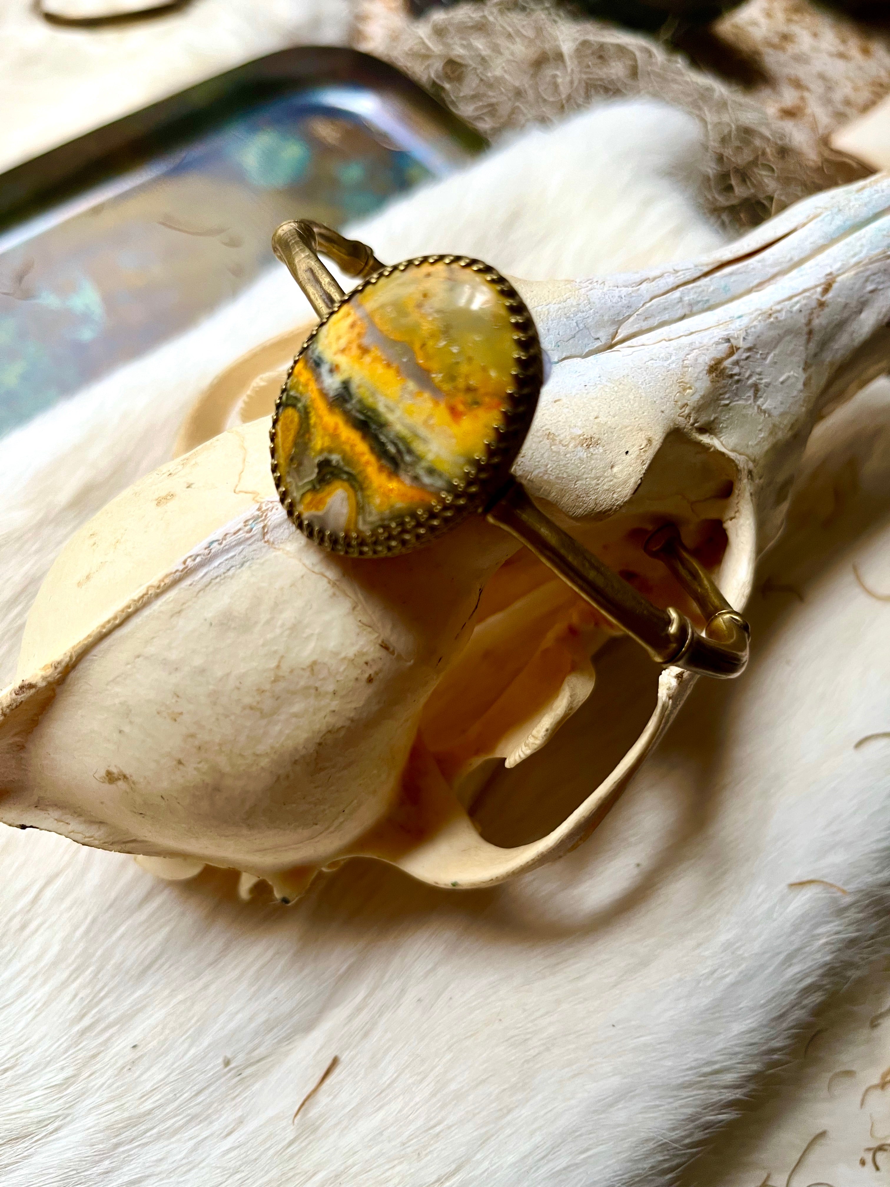 Bumblebee Jasper Bamboo Cuff