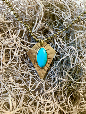 Turquoise Ray of Light Necklace