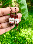 Red Jasper Kitten Earrings